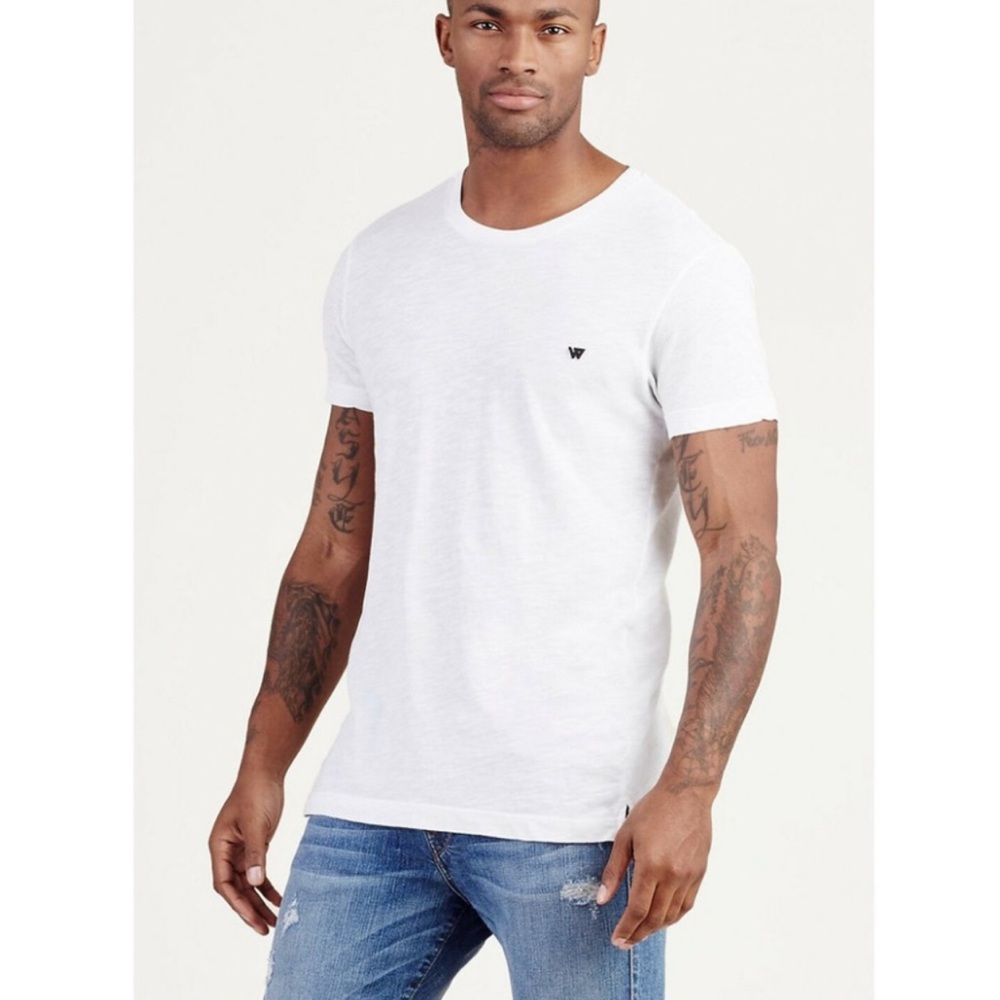 True Religion Men's XXL Russell Westbrook Elongated Slub Tee with Flaw White NEW